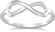 [JewelryWeb] Polished 925 Sterling Silver Infinity Ring Symbol 6mm X 16mm Band Style-Ring for Women