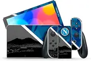 GamesMonkey® - Skin Compatible with Nintendo Switch – OLED Classic – Matte Vinyl HD Matte Adhesive Cover – Protective Film Decal Faceplate (OLED, D031 - Napoli Geometric)