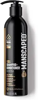 MANSCAPED® 2 In 1 Shampoo & Conditioner, UltraPremium Formula Infused with Sea Kelp, Coconut Water, Aloe for Nourishing and Hydrating Hair (16 oz)