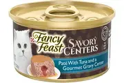 Fancy Feast Savory Center Wet Cat Food Pate w/ Tuna & Gourmet Gravy 24 x 85g