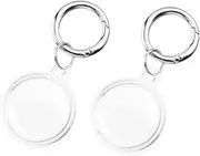 ETHZZLE 2pcs Air Tag Case Tracer Protective Covers Clear TPU Small Lightweight Durable Perfect for Outdoor Activities