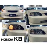 小傑車燈-全新 CIVIC 喜美 K8 96 97 98 年 JC 改款前 日規 黑框 大燈 DEPO 一組2200