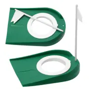 Indoor Outdoor Golfs Putting Cup Practice Aids w/ Adjustable Hole White WP