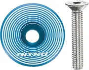 uxcell Headset Stem Top Cap 1-1/4 Aluminum Alloy Cycling Headset Cover Stem with M6 Bolt for Mountain Bike Road Bicycle MTB, Blue