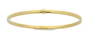9kt Yellow Gold Silver Infused Bangle
