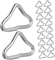 48pcs Steel Trampoline Triangle Ring Buckle V-Ring for Trampoline Replacement Parts Bag Trampoline Mat Processing