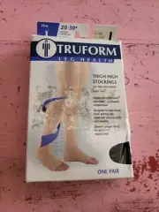 NEW Truform OPEN TOE Large thigh high compression stockings Firm 20-30 mmHg