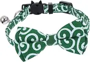Fashionable Adjustable Cat Bow Collar with Bell Pendant Unique Costume Accessory for Kittens and Cats for Daily Wear Photo Props Birthdays and Holidays