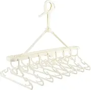 Baby & Kids Hangers for Children, Baby Kids Size, 8 Tiers Hanger, Folding Hanger, Includes Swivel Hook, Laundry, Room Drying, Laundry Drying