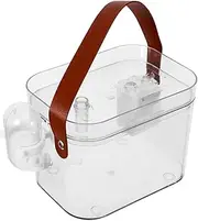Abaodam Clear Plastic Hamster Carrier with Water Bottle Portable Travel Cage for Small Pets Versatile Hamster Home Play Area Safe Material Easy to Clean Maintain