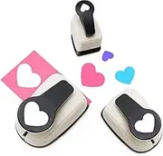 Shusmda Heart Hole Punch,Heart Paper Punch,Heart Punches for Paper Crafts, Heart Shaped Hole Punch,9/16/25mm Hole Punches Set Easy Install