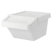 SORTERA waste sorting bin with lid, white, 37 l