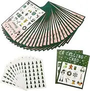 Vaguelly 3 Sets Bingo Game Cards 24 Bingo Cards Paper Fun Intellectual Development Safe Health Material Sturdy for Occasions
