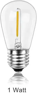 10 Pack E27 S14 1W LED Light Bulbs Plastic Edison Bulb 2200K for Festoon String Lights