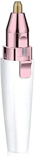 Nose and Ear Hair Trimmer, Facial Hair Removal for Women, 2 in 1 Portable Trimmer-Safe & Cordless - USB Rechargeable