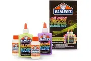 Elmer's Glow-in-the-Dark Slime Kit 2062242, Yellow + Purple Glow, 4 Piece Kit
