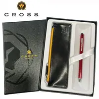 在飛比找樂天市場購物網優惠-CROSS TECH3 亮紅桿三用筆筆袋禮盒 *紅原子筆＋黑
