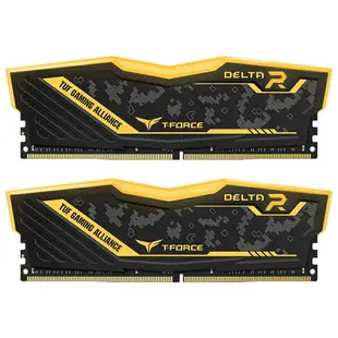 【最高折200+跨店點數22%回饋】TEAM 十銓 T-FORCE DELTA TUF Gaming Alliance RGB DDR4 3200 雙通道16G/32G/64G 桌上型記憶體/CL16