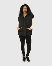 [Belle & Bloom] Landslide Zip-Off Puffer Vest - Black