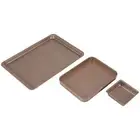 Baking Tray Set, Nonstick Cookie Pan Set Professional Baking Sheet,9682