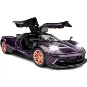 Catzon 1:32 Alloy Collectible Model Car with Sound Light Pull Back Function-Purple