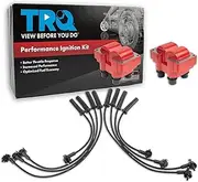 TRQ Ignition Kit Ignition Coil Spark Plugs Wire Set Compatible with 1989-1991 Ford Ranger