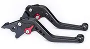 Hopider Short Brake Clutch Levers for Honda GROM MSX125 2014-2019, CBR250R 2011-2013, CBR300R/CB300F/FA 2014-2019, CB400F/CB400R 2013-2015, CBR500R/CB500F/X 2013-2019, Monkey 125 2018-2019,Black