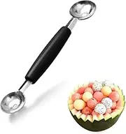 AFCJLTO 1 x Stainless Steel Ice Cream Scoop Melon Spoon with Double-Sided Hollow, Ball Shaper, Ball Shaper, Melon Melon Cutter Baller, Small Melon Baller