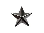 Officers rank insignia metal Star pin on Epaulettes silver/gold/black Russia WWI