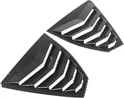 Car Rear Window Blinds Rear Triangular Shutter Louvers Vent Car Curtains Exterior Accessory Compatible for Subaru WRX S4 STI VB 22-23 Sedan(Carbon Fiber)