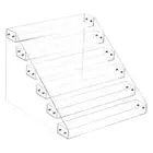 6 Tier Clear Acrylic Spice Rack Kitchen Seasoning Jar Rack For Cabinet