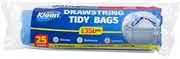 Xtra Kleen Bin Liner Drawstring Tidy Kitchen Garbage Bags, White, Large, 35 Litre Capacity (Pack of 25)