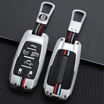 Metal Key Fob Case Shell Chain Bag Cover For Ram 1500 2500 2019-2024 Accessories