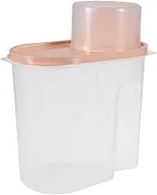 BRIGHTFUFU Plastic Sealed Grain Storage Container with Lid Small Pink Cereal Crisper for Dry Food Oatmeal Rice Kitchen Organization