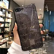 Chic Ginkgo Biloba Gold Foil Silicons Case for iPhone 11 Pro Xs Max X XR 6 6s 7 8 Plus SE Glitter Style Soft Cover Cases,D22,for i6 Plus i6s Plus