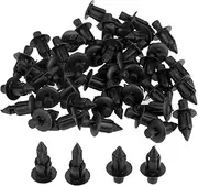 Mtsooning Retainer Clips, 50PCS Bike Panel Fastener Clamp, 6mm/0.24" Expansion Screws Replacement Kit, Plastic Rivet Parts