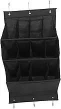 HOMOCONO 12Grid Hanging Shoe Bag with Over Door Shoe Organizer for Closet Storage Space Saving Design for Sneakers Sandals and Accessories Spaces