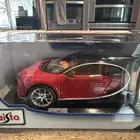 Maisto 1:18 Scale Bugatti Chiron in Red/Black Diecast Model Car