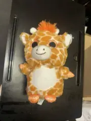 Chubby Giraffe Plush 10" Tan Spots Orange Mane Tail Stuffed Animal Nanco