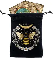 Tarot Card Pouch Bag - Tarot Card Storage Bag | Thickened 13x18cm Velvet Tarot Card Bag Dice Bag Tarot Card Holder Jewelry Bags Drawstring Hand Bags for Tarot Cards.
