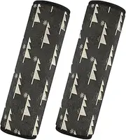 Car Seat Belt Pads 2 Pcs Breathable Auto Seatbelt Shoulder Pad Backpack Shoulder Strap Pad Cover Car Accessories for Adults Youth Kids M New Years Fir