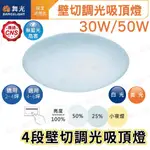 〖舞光〗30W 50W 四段壁切調光星鑽吸頂燈 LED-CES50DSW 白光 黃光 (保固兩年)【實體門市】鋐欣