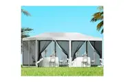 Instahut Gazebo Pop Up Marquee 3x6m Wedding Party Outdoor Camping Tent Canopy Shade Mesh Wall White