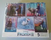 Ceaco Disney Frozen 5 Jigsaw Puzzles in Box-NIB