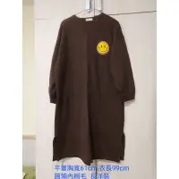 在飛比找蝦皮購物優惠-寒流低溫二手韓國服飾內刷毛長版洋裝