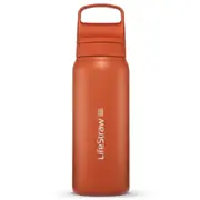 LifeStraw Go 2.0 - 700ml Stainless Steel Water Filter Bottle - Kyoto Orange