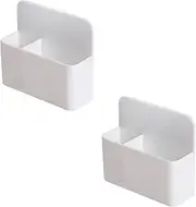 2 Pcs Magnetic Dry Erase Marker Holder, Pen and Eraser Holder for Whiteboard, Magnet Pencil Cup Storage Organizer for Fridge, Locker and Metal Cabinets