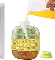 Rissunkv Cube Ice Tray, 500ml Ice Tray Bottle, Non Stick Easy Release Hot Weather Supplies for Daily Life Party Picnic Camping Gathering