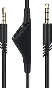 2m Replacement Headset Cable with Volume Control, Gaming Headsets Cord, Compatible with Astro A40TR, A40, A10