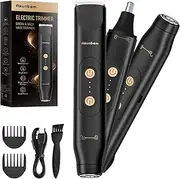 Akunbem All in 1 Groin & Body Hair Trimmer for Men Bikini Trimmer Women Electric Ball Pubic Shaver IPX7 Waterproof Wet & Dry Use Versatile Shaver for Temple Groin Nose Ear Hairs Beard, Black